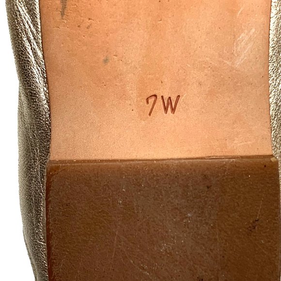 SAM‎ EDELMAN Felicia Gold Leather Slip On Ballet Flats - Picture 5 of 10